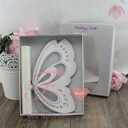 Butterfly Wedding Invitation Cards with Box